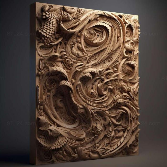 Patterns and decorations (stl huge 1, PATTERN_1173) 3D models for cnc